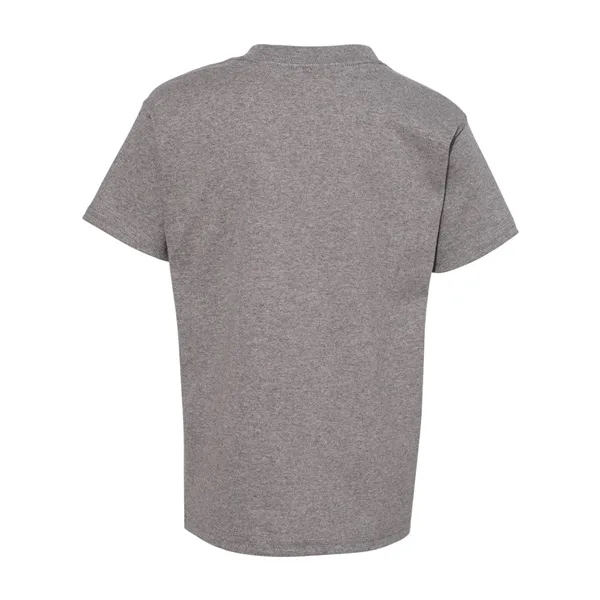 Youth short sleeve T-shirt with lay flat collar, and double-needle stitching.... from ASI 84358 S&S Activewear