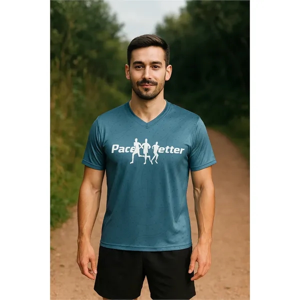 V neck shirt with short sleeves, moisture wicking and full-color sublimation.... from ASI 72657 Active Life Promo / Active Life Promo