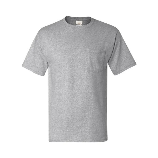 100% ComfortSoft® cotton T-shirt with a pocket, tag-free neck label, and... from ASI 84358 S&S Activewear