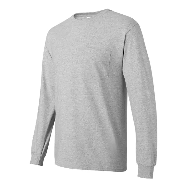Long sleeve T-shirt made of 100% cotton with a chest pocket,... from ASI 84358 S&S Activewear