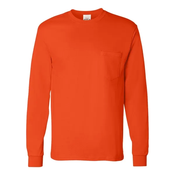 Long sleeve T-shirt made of 100% cotton with a chest pocket,... from ASI 84358 S&S Activewear