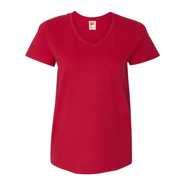V-neck T-shirt for women with tag-free neck label and shoulder-to-shoulder tape.... from ASI 84358 S&S Activewear