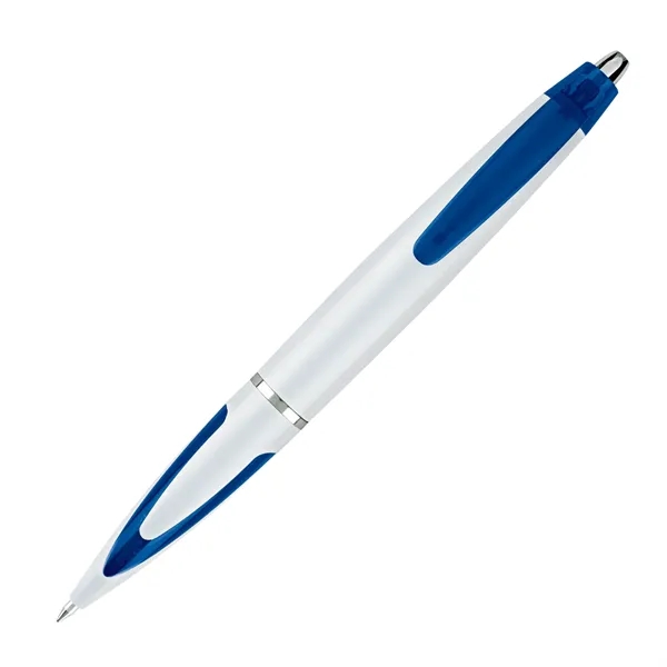 Click action ballpoint pen with white body, colored clip and accents.... from ASI 68190 Lungsal / Lungsal