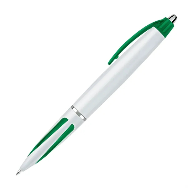 Click action ballpoint pen with white body, colored clip and accents.... from ASI 68190 Lungsal / Lungsal