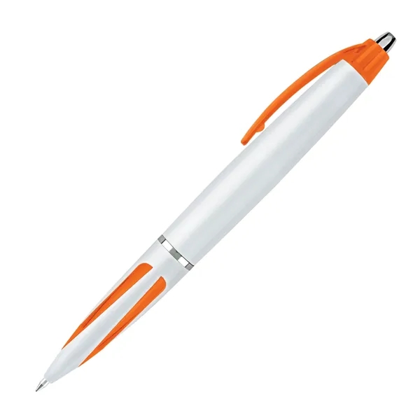 Click action ballpoint pen with white body, colored clip and accents.... from ASI 68190 Lungsal / Lungsal
