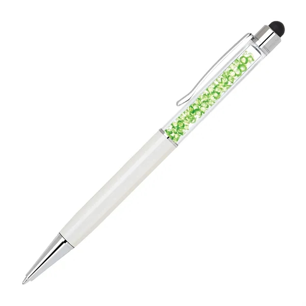 Elegant twist-action brass stylus pen with matching crystals and barrel colors... from ASI 68190 Lungsal