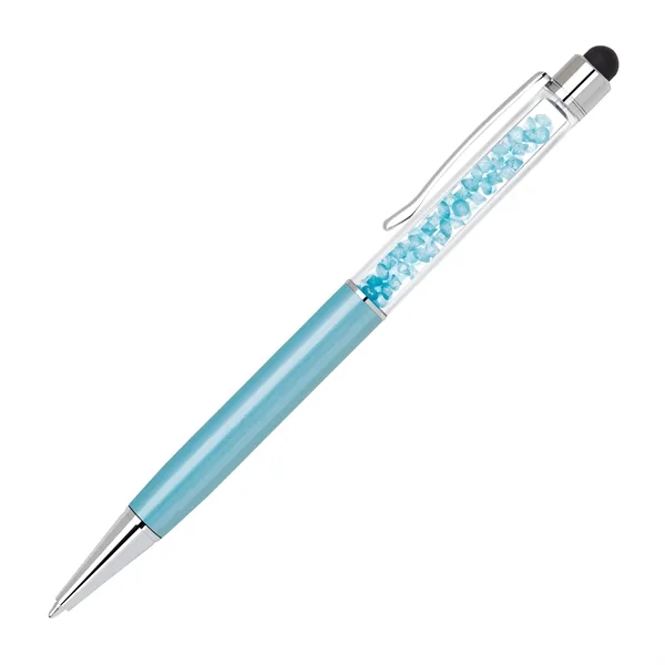 Elegant twist-action brass stylus pen with matching crystals and barrel colors... from ASI 68190 Lungsal