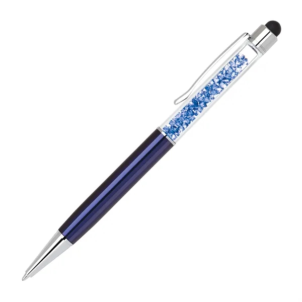 Elegant twist-action brass stylus pen with matching crystals and barrel colors... from ASI 68190 Lungsal