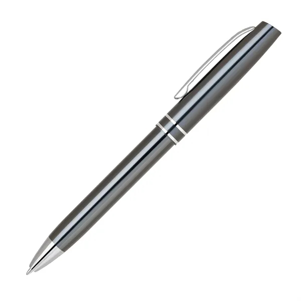 Ballpoint pen with a colored body and shiny silver chrome accents... from ASI 68190 Lungsal / Lungsal