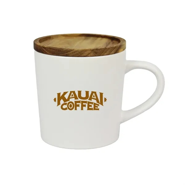 16 oz. Ceramic Mug with Wooden Lid... from ASI 31517 Admart Products