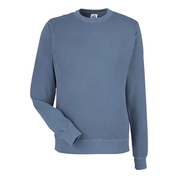 J. America Pigment-Dyed Fleece Crewneck Sweatshirt... from ASI 84358 S&S Activewear