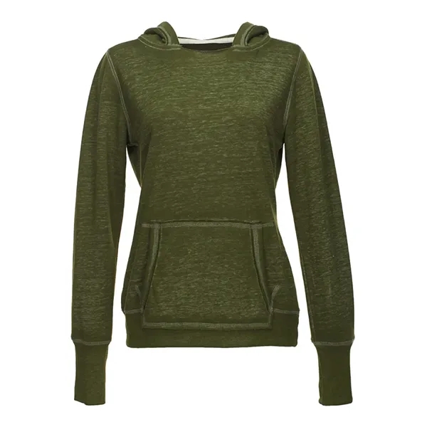 Pullover hooded sweatshirt with cut open neck detail and extra-long cuff... from ASI 84358 S&S Activewear
