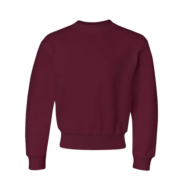 Youth 8.0 oz. 50% polyester/50% cotton crew neck sweatshirt. Blank product.... from ASI 84358 S&S Activewear