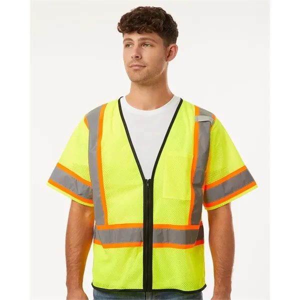 Economy Single Pocket Contrasting Mesh Vest... from ASI 84358 S&S Activewear