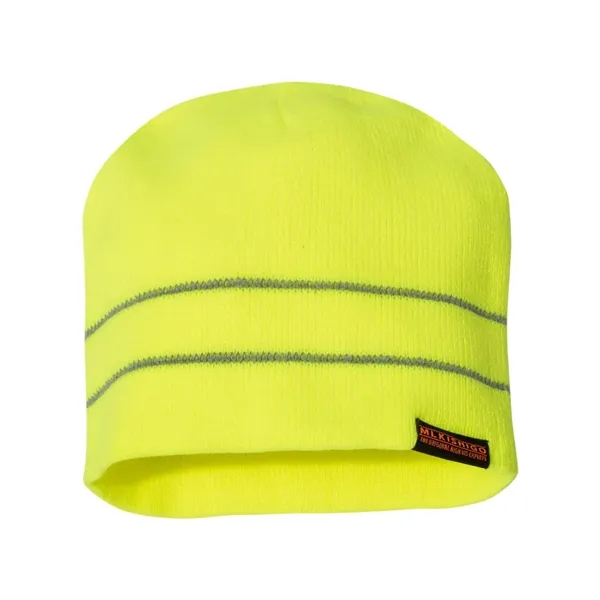 Beanie with two stripes of reflective thread, blank.... from ASI 84358 S&S Activewear