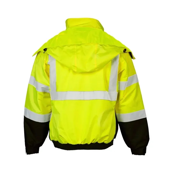 Bomber jacket with 2" wide reflective materials for visibility in dark... from ASI 84358 S&S Activewear