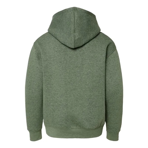 Youth pullover hooded sweatshirt made of 60/40 cotton/polyester fleece with coverstitched... from ASI 84358 S&S Activewear