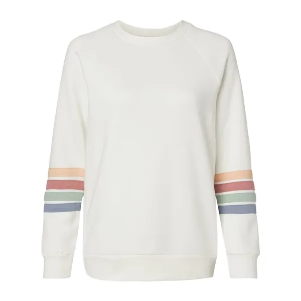 MV Sport Women's Striped Sleeves Crewneck Sweatshirt... from ASI 84358 S&S Activewear