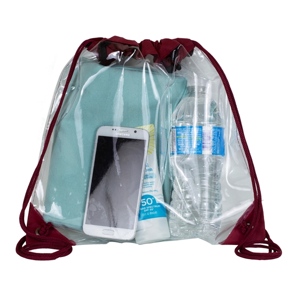 Stadium friendly clear vinyl backpack with cinch closure.... from ASI 62660 Innovation Line