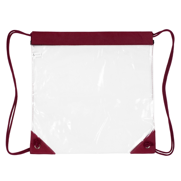Stadium friendly clear vinyl backpack with cinch closure.... from ASI 62660 Innovation Line