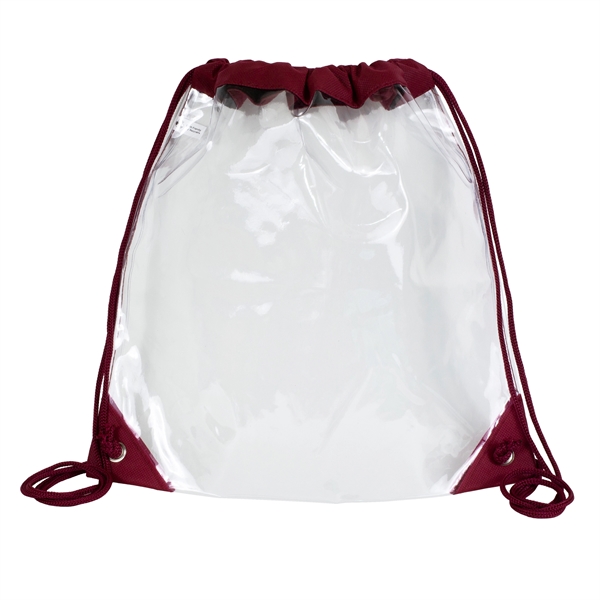 Stadium friendly clear vinyl backpack with cinch closure.... from ASI 62660 Innovation Line