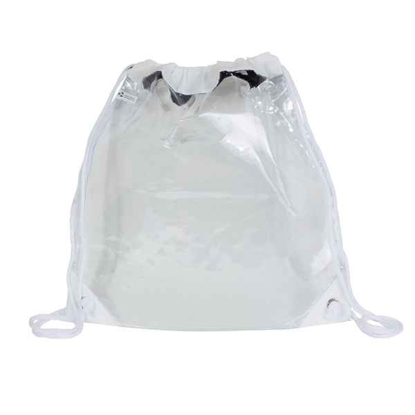 Stadium friendly clear vinyl backpack with cinch closure.... from ASI 62660 Innovation Line