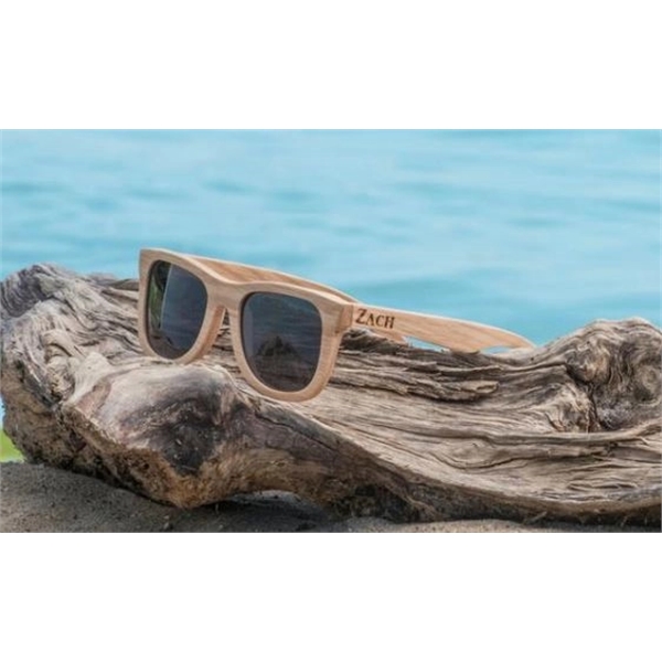 Oak wood sunglasses with UV400 protection that are handcrafted for both... from ASI 72657 Active Life Promo / Active Life Promo Ingrain Promo