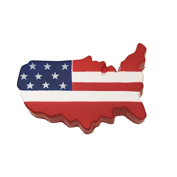 Stress reliever in shape of United States with flag... from ASI 74779 O & S Supply Company LLC / O & S Supply Company