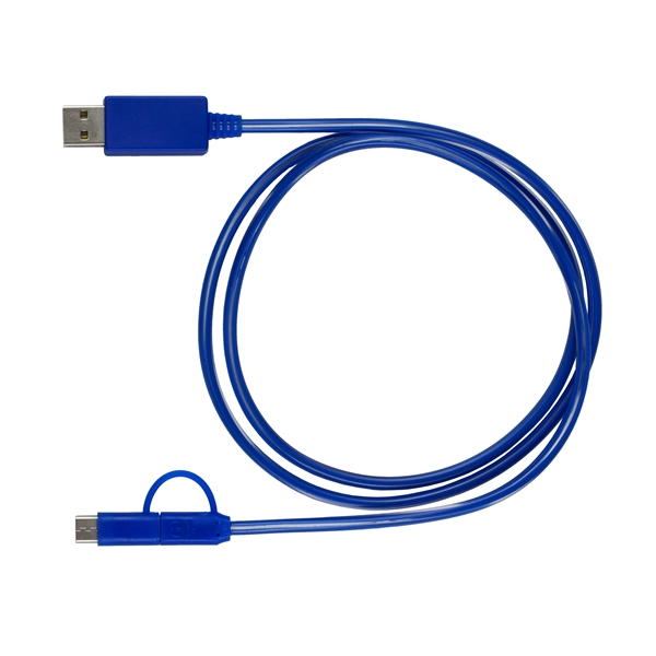 3-in-1 lighted charging cable with 5 pin attachment, micro USB and... from ASI 62660 Innovation Line
