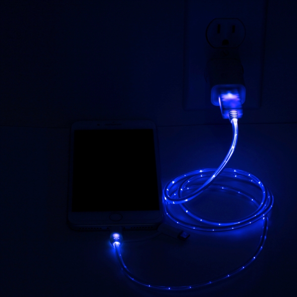 3-in-1 lighted charging cable with 5 pin attachment, micro USB and... from ASI 62660 Innovation Line