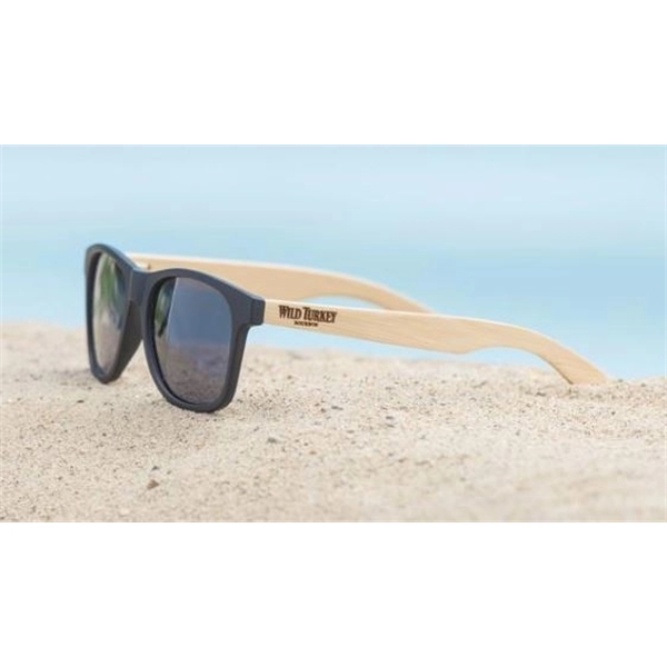 Custom unisex sunglasses made from bamboo and plastic.... from ASI 72657 Active Life Promo / Active Life Promo Ingrain Promo