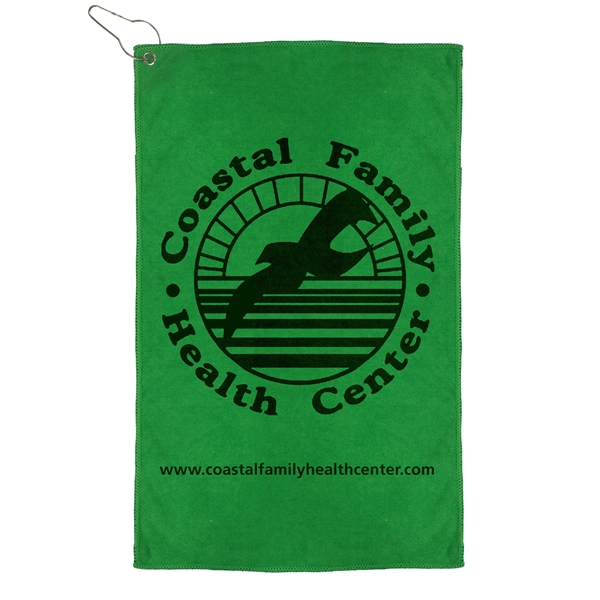 12" x 18" heavy-duty microfiber golf towel with metal grommet and... from ASI 62660 Innovation Line