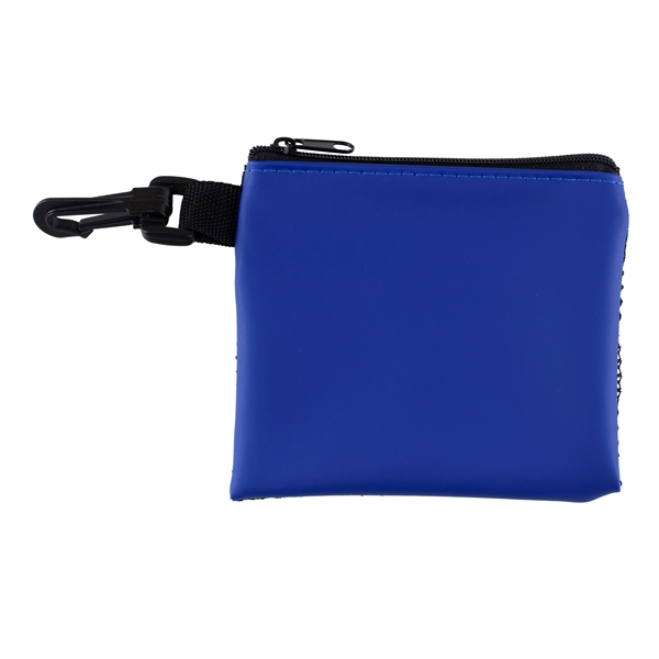 Soft polyurethane mesh zipper storage pouch with carabiner clip and customization.... from ASI 62660 Innovation Line