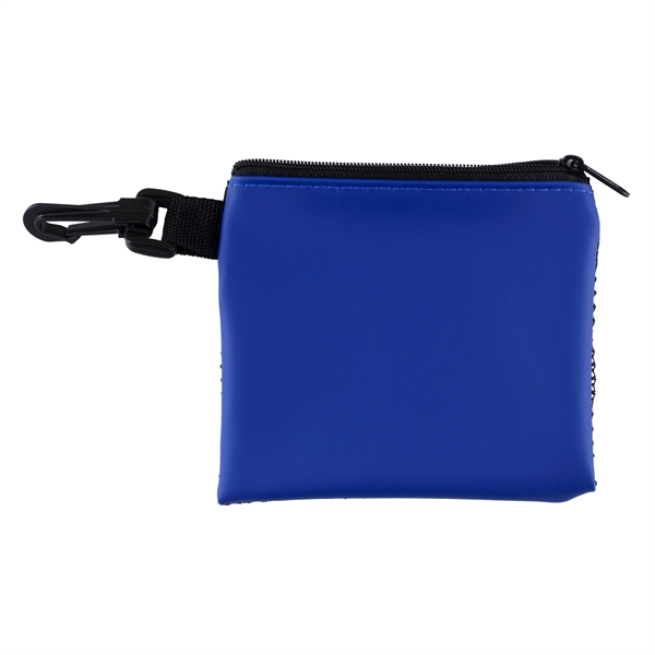 Soft polyurethane mesh zipper storage pouch with carabiner clip and customization.... from ASI 62660 Innovation Line