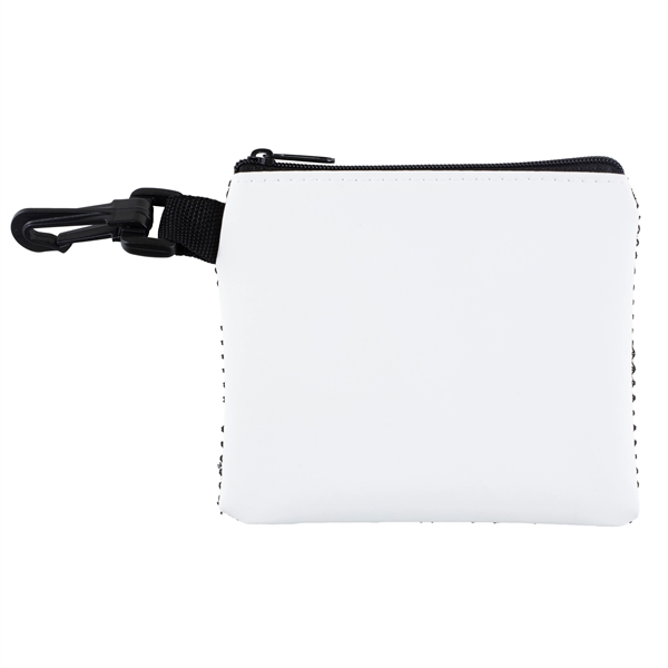 Soft polyurethane mesh zipper storage pouch with carabiner clip and customization.... from ASI 62660 Innovation Line