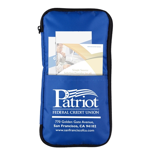 4 1/2" x 8 1/2" 420 Denier polyester zippered tech accessories... from ASI 62660 Innovation Line