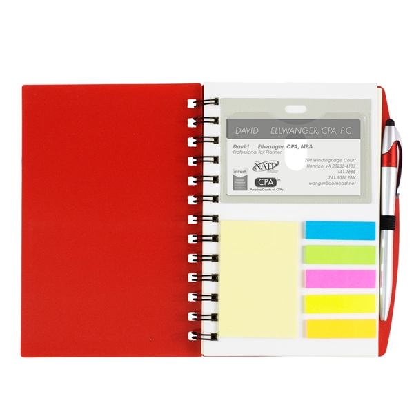 Note set with 25 sticky notes in five colors, note flags... from ASI 62660 Innovation Line