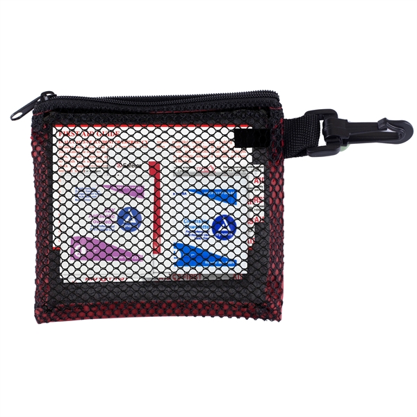 16 piece first aid kit inside a zippered mesh pouch... from ASI 62660 Innovation Line