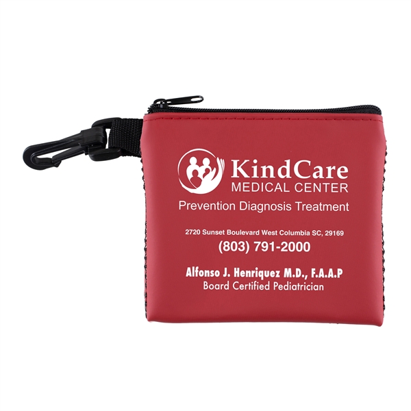 16 piece first aid kit inside a zippered mesh pouch... from ASI 62660 Innovation Line