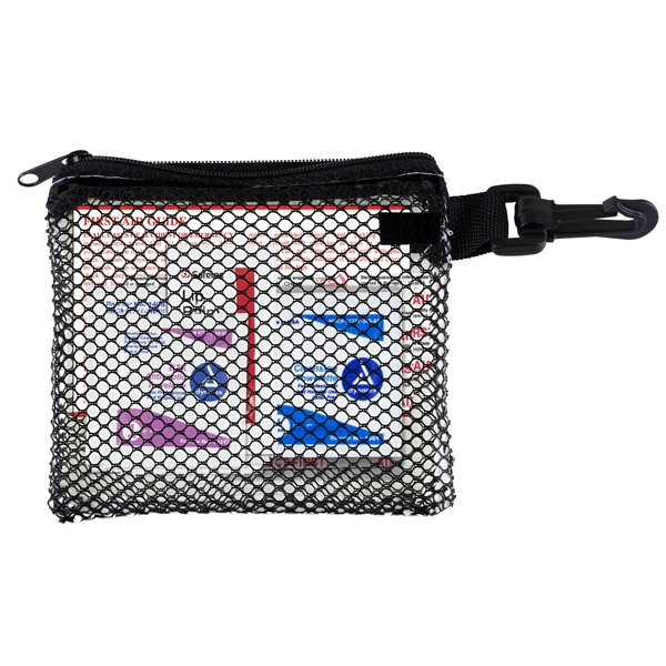 16 piece first aid kit inside a zippered mesh pouch... from ASI 62660 Innovation Line