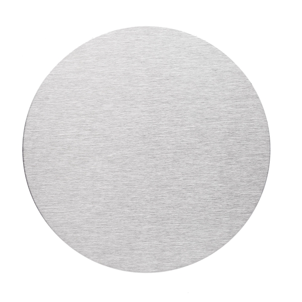 Stainless steel round coaster with a brushed polished finish and black... from ASI 39552 BEL Promo