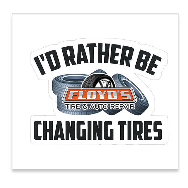 CustomCut(TM) 6 mil removable vinyl stickers in assorted custom sizes and... from ASI 62660 Innovation Line