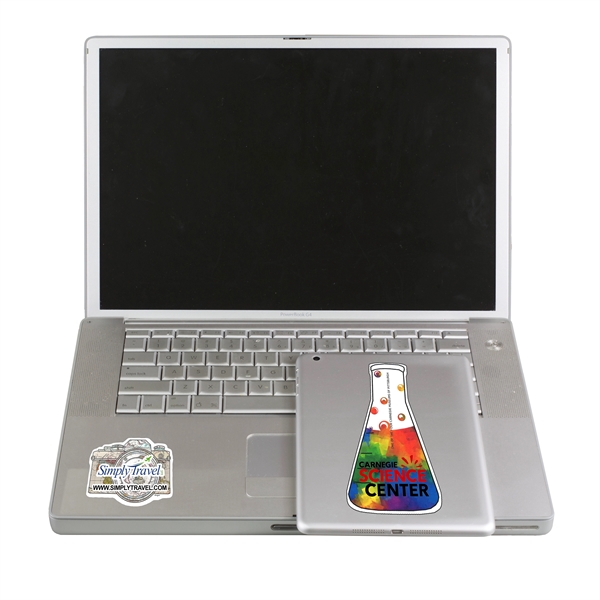 CustomCut(TM) 6 mil removable vinyl stickers in assorted custom sizes and... from ASI 62660 Innovation Line