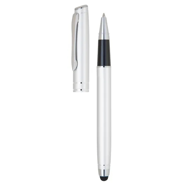 Aluminum cap-off rollerball pen with sleek metallic colors.... from ASI 68190 Lungsal / Lungsal