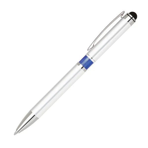 Click action aluminum anodized ballpoint pen in smooth silver color and... from ASI 68190 Lungsal / Lungsal