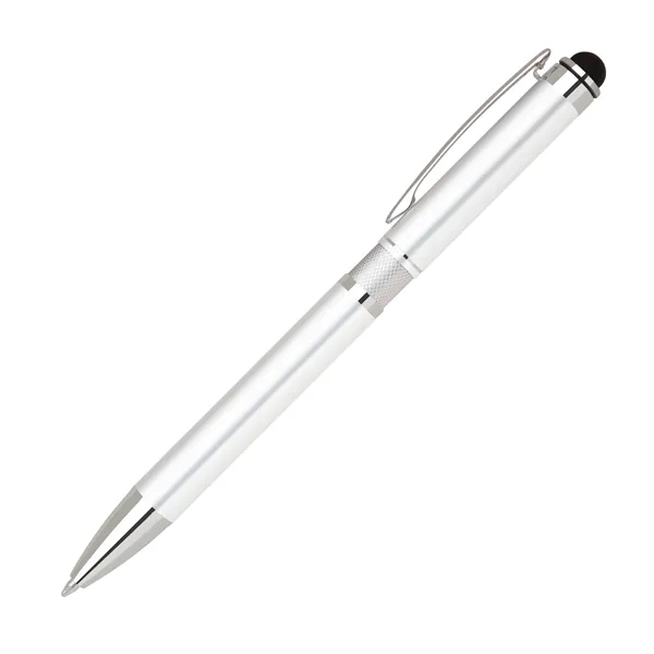 Click action aluminum anodized ballpoint pen in smooth silver color and... from ASI 68190 Lungsal / Lungsal