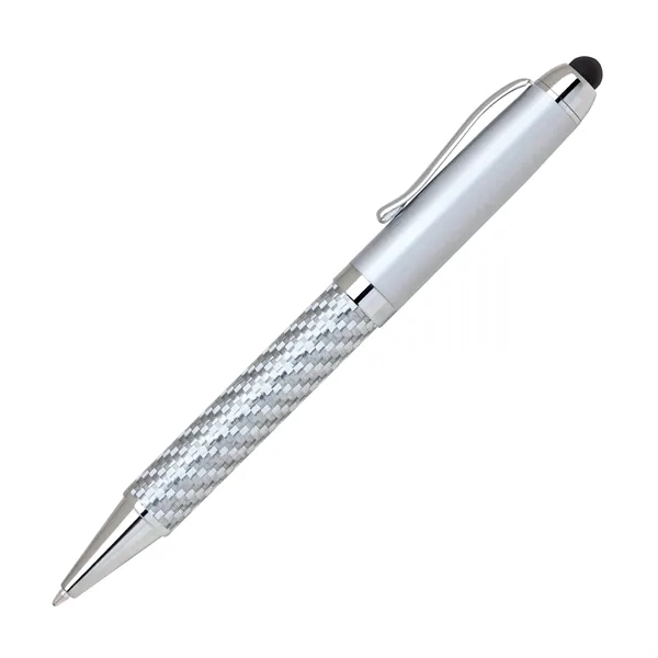 Heavyweight brass ballpoint pen available in black and silver with a... from ASI 68190 Lungsal / Lungsal