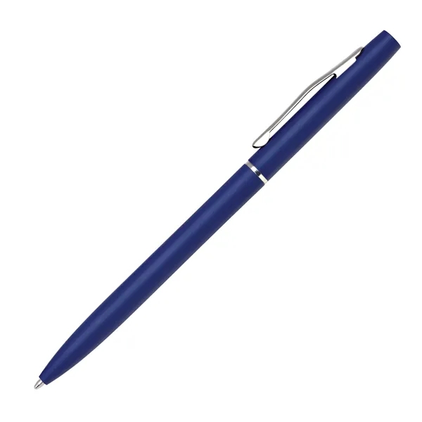 Aluminum twist-action ballpoint pen with a slender body and silver accents.... from ASI 68190 Lungsal / Lungsal