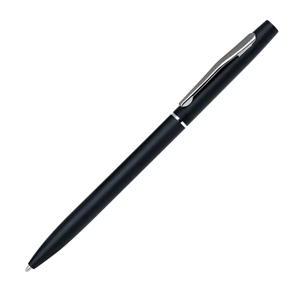 Aluminum twist-action ballpoint pen with a slender body and silver accents.... from ASI 68190 Lungsal / Lungsal