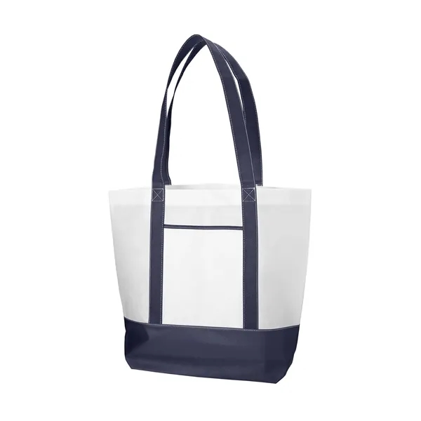 Non-woven boat tote bag with front pocket plus 1 color silkscreen... from ASI 37218 Athena Promo (tm)